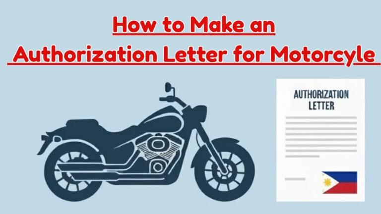 Authorization Letter for Motorcycle
